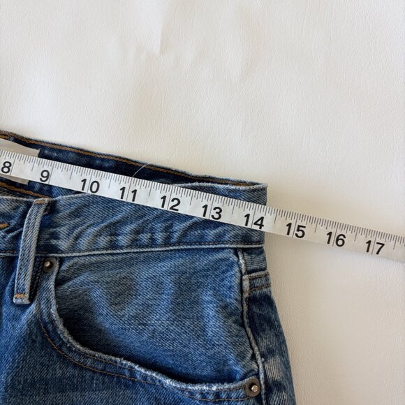 Frame Jeans Womens 28 Blue Denim 'Le Original' Button Fly Distressed High-Rise - Picture 4 of 13